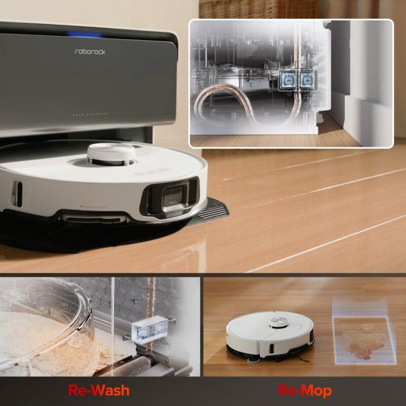 Roborock S8 Max Ultra có hệ thống nạp lại và xả nước